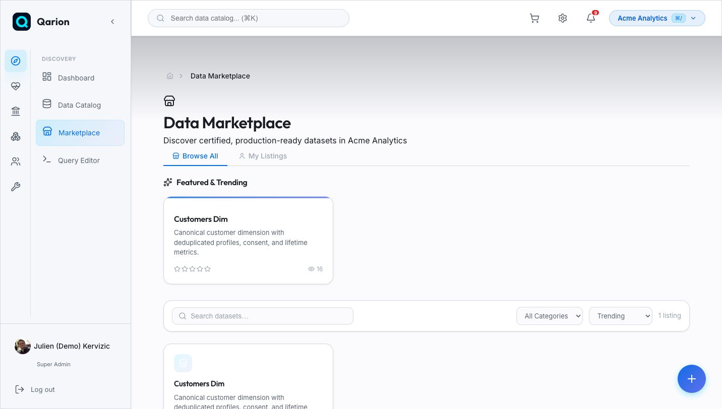 Data Marketplace