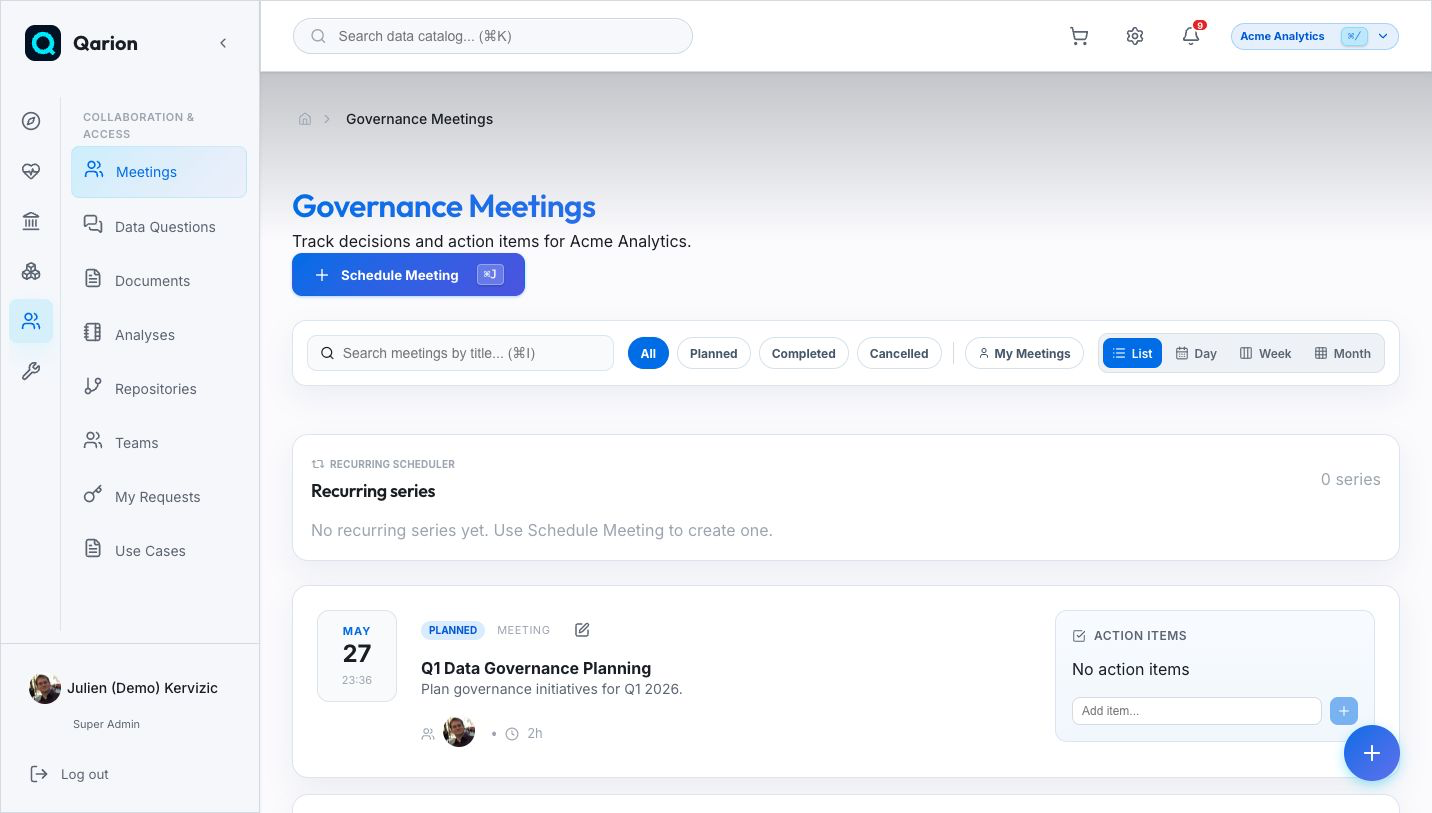 Governance Meetings